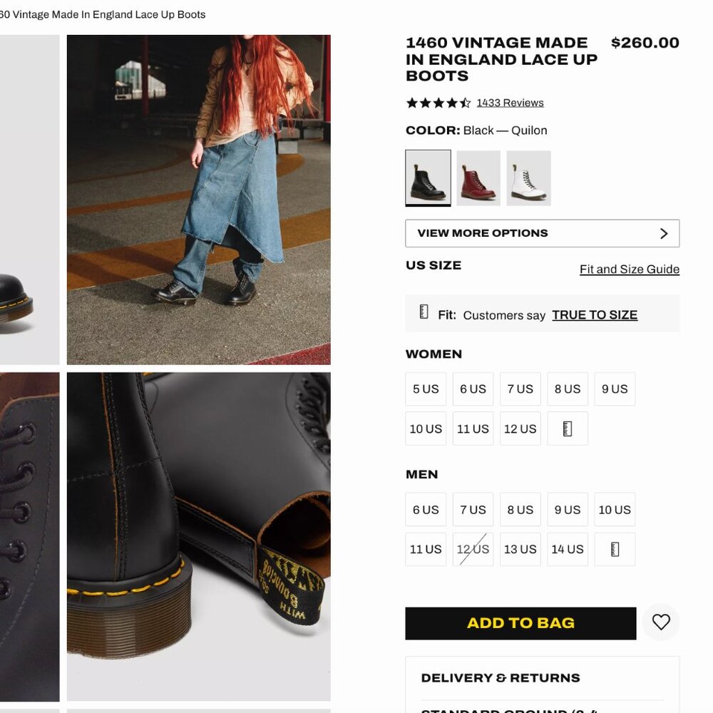 Made in England Doc Martens - Great Condition! (Box Included!)